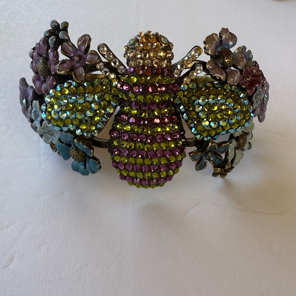Kirk’s Folly Colorful Beaded Bee Cuff Bracelet